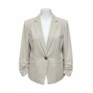 Roz & Ali Striped Blazer Jacket